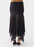 Buffy Maxi Skirt Black Polkadot