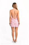 Tamia Pink Sequin Party Mini Dress