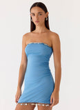 Rhiellie Strapless Mini Dress Blue