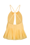 Korra Chiffon Halter Top Butterscotch