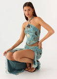 Lloyd Maxi Skirt Aqua Blur