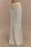Loretta Denim Maxi Skirt Ecru