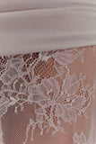 Guinevere Lace And Mesh Maxi Skirt Lilac