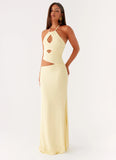 Lanah Cut Out Maxi Dress Yellow