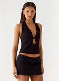 Mirna Halter Top Black