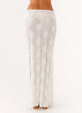 Effortlessly Low Rise Maxi Skirt Ivory