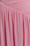Ayeshya Slinky Asymmetric Maxi Dress Candy Pink