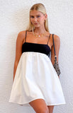 Karia White Contrast Mini Dress