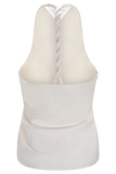 Bianca Satin Halter Top Ivory