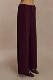 Arlo Wide Leg Suiting Trouser Mahogany