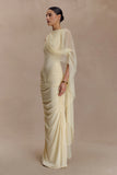 Amandine Ruched Slinky Maxi Dress Lemon