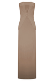 Mirren Strapless Slinky Maxi Dress Bronze