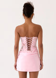 Angelique Beaded Mini Dress Pink Everbloom