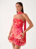 Manon Scarf Mini Dress Sun Blushed Bloom