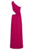 Aria Chiffon Cut Out Maxi Dress Fuchsia
