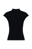 Sonny Short Sleeve Knit Top Black