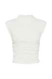 Ellia High Neck Sleeveless Top White
