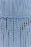 Indy Pointelle Knit Top Cornflower Blue