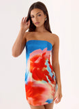 Yuha Strapless Mini Dress Twilight Petal