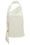 Marina Halter Top With Hardware Ivory