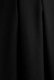 Thalia Black High Neck Midi Dress With Sheer Mesh Cape
