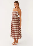Shyanne Midi Dress Chocolate Check