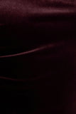 Carella Burgundy Velvet Twisted Asymmetric Midi Dress