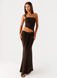 Luara Cut Out Maxi Dress Chocolate