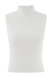 Indy Pointelle Knit Top Ivory