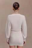 Xaden Wool Mix Knit Mini Dress Oat Marle