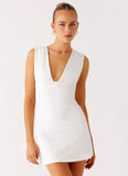 Cherry Sky Mini Dress White
