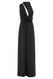 Galia Cowl Neck Maxi Dress Black