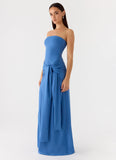 Stole My Heart Maxi Dress Washed Navy
