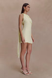 Daisie Chiffon Mini Dress Lemon
