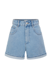 Carlene Cuffed Denim Shorts Classic Blue