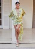 Sorrel Long Sleeve Mini Dress Yellow Tie Dye
