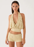 Vivienne Mini Shorts Pale Olive