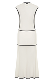 Aris Sleeveless Sheer Maxi Dress Black White