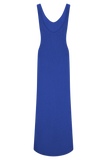 Ari Tape Yarn Knit Maxi Dress Cobalt Blue