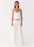 Jayne Maxi Skirt White