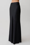 Sabrina Silk Blend Maxi Skirt Black