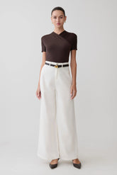 Shae Wide Leg Denim Jeans White