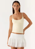 Overdue Low Rise Mini Skort White
