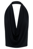 Huyen Cowl Front Modal Top Black