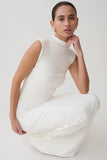 Elliot High Neck Sleeveless Maxi Dress White