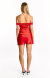 Gracie Red Off Shoulder Party Mini Dress