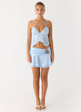 Glynne Shell Mini Skirt Baby Blue