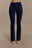Clio Paneled Flare Jeans Indigo Blue