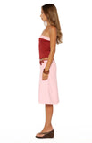 Orlanda Pink Strapless Contrast Top PRE ORDER