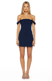 Zoella Navy Off The Shoulder Crepe Mini Dress
